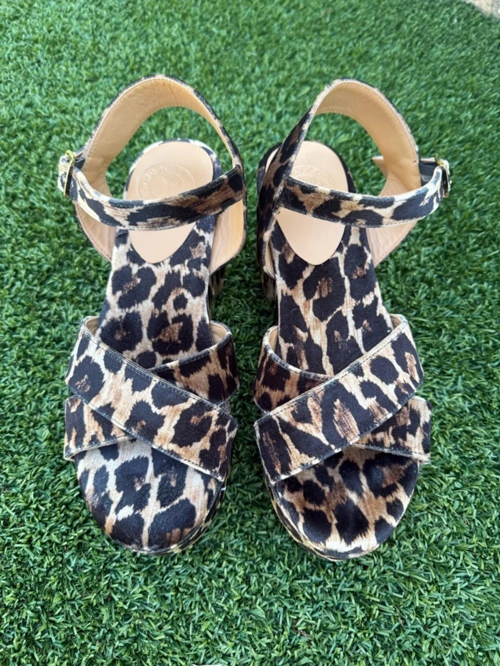 Penelope Chilvers Azalea Ankle Strap Platform Sandal Leopard
